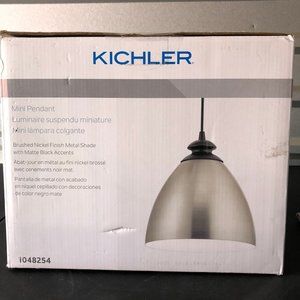 Kichler Brushed Nickel Dome Pendant Light 1048254